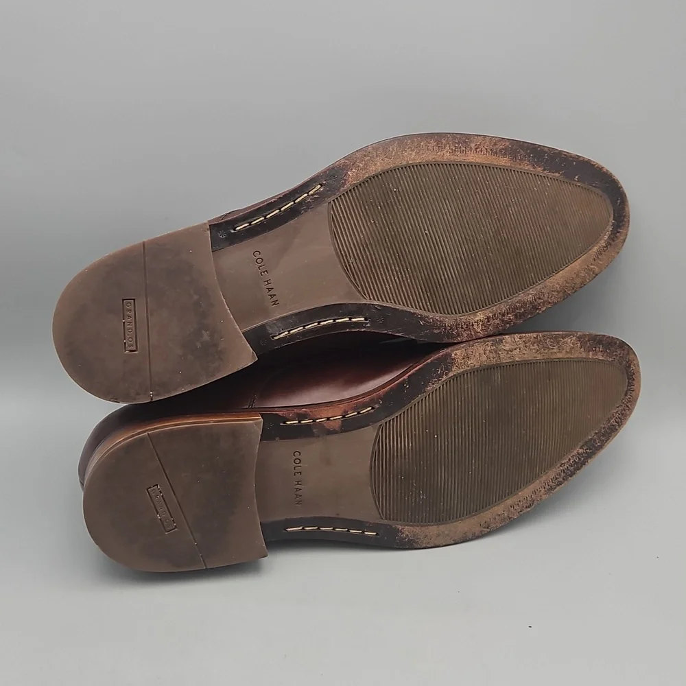 Cole Haan Grand OS Double Monk Strap Oxfords Mens 13 Dark Brown Dress Shoes